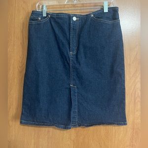 Old Navy Cotton—Denim Midi Skirt—Size 8